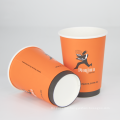 High quality disposable take away coffee tea printed eco paper cups